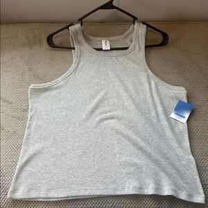 Abound Gray Ribbed Cropped Tank top SZ 3X Nordstrom New! Cotton Blend Stretch